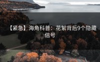 【紧急】海角科普：花絮背后9个隐藏信号
