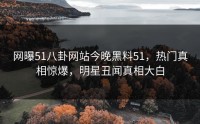 网曝51八卦网站今晚黑料51，热门真相惊爆，明星丑闻真相大白